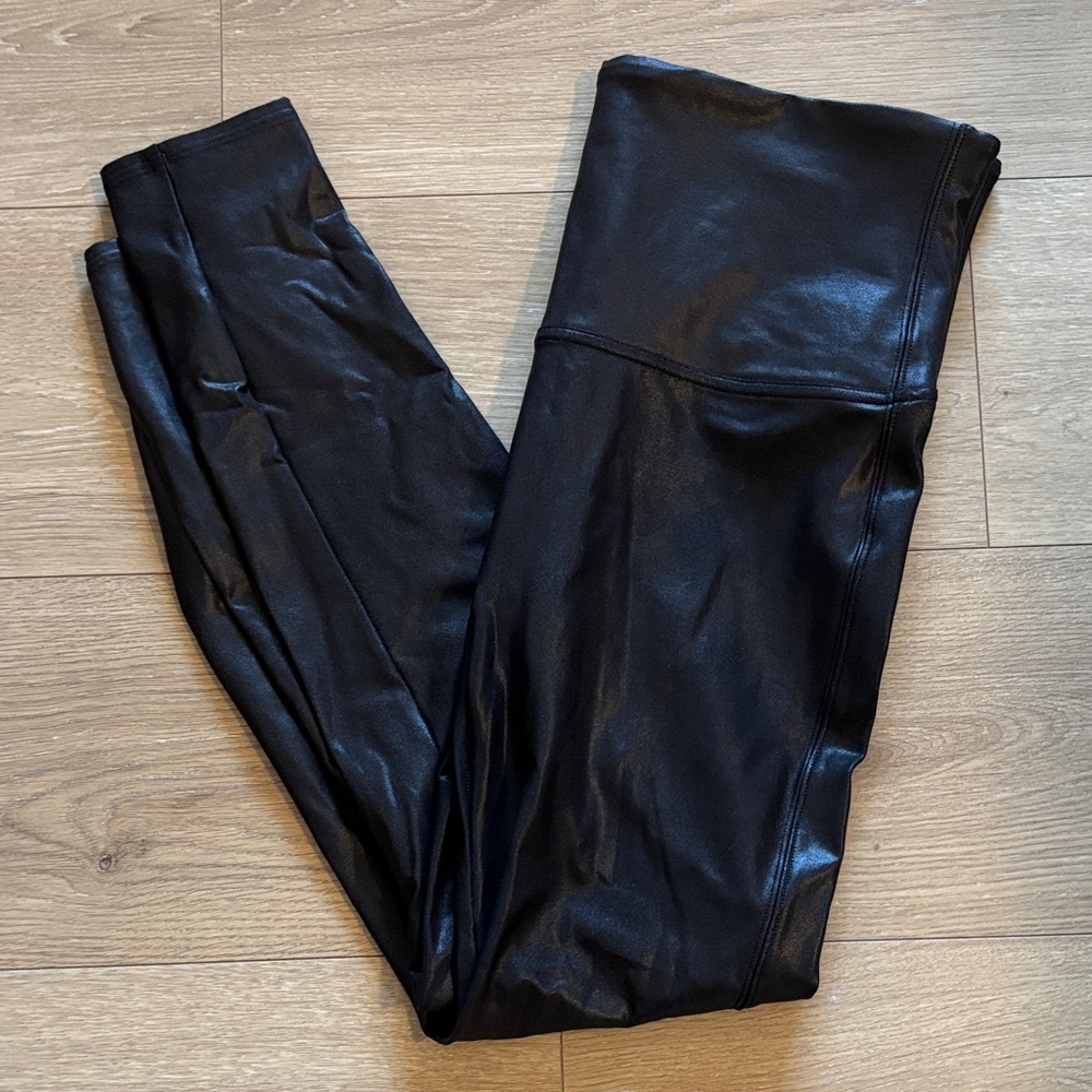 SPANX Black Faux Leather Pants